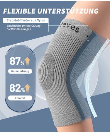 Prowaves Kniebandage f r M nner & Frauen - Sport-Kniebandage mit seitlichen Stabilatoren - Meniskus & Arthritis Unterst tzung | S 1 St ck - Internationaler Versand verf gbar - Buy Online on GoSupps.com