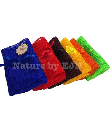 Nature by EJN Blue Net Bath Sponge - Customized N1 Weave, Long Skin Exfoliation - African Ghana Porous Design - Buy Online on GoSupps.com