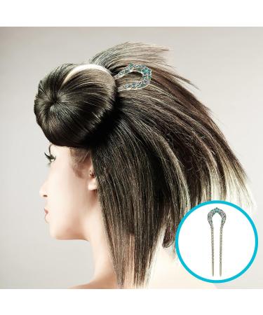 LALAFINA Hair Styling Accessories Hair Styling Accessories U- Shaped Hairpins hair styling clips Crystal Hair Clip Double Prong Hair Pin Stick Vintage Metal Hair Metal Chopsticks Metal Chopsticks - Buy Online on GoSupps.com