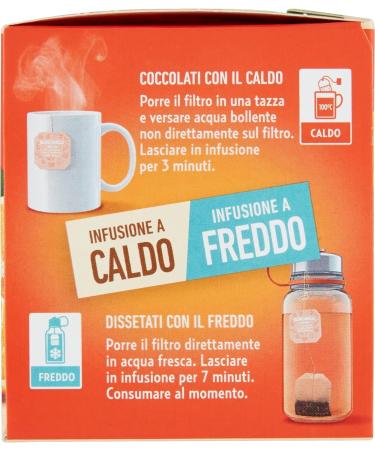  Italian Gourmet E.R. Bonomelli 100% Natural Fruit Infusion Papaya and Orange (Pack of 12) + Italian Gourmet Polpa 400g - Buy Online on GoSupps.com