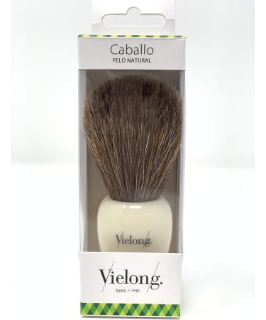Vielong Comte Brown Horse Shaving Brush - 24mm Synthetic Resin Ivory Handle | International Shipping Available - Buy Online on GoSupps.com