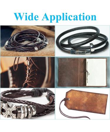 Teeliy 2.0mm Round Genuine Cowhide Leather Cord for Jewelry Making and Crafts - Natural Full Grain Leather String for Kumihimo Braiding and Necklaces - Buy Online on GoSupps.com