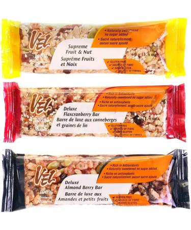 VEL Bars 100% Natural Bar Variety Pack 15 bars / 40g - Buy Online on GoSupps.com