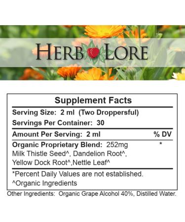 Herb Lore Organic Itch Soother Tincture - Soothes Itchy Pregnancy Skin & Rash Liquid Milk Thistle Dandelion & Yellow Dock Liver Support Supplement Drops (2 fl oz) 2 Fl Oz (Pack of 1) - Buy Online on GoSupps.com