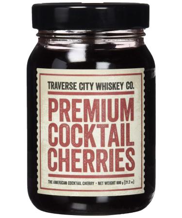 Premium Cocktail Cherries for Cocktails and Desserts | All American, Natural, Certified Kosher, Stemless, Slow-Cooked Garnish for Old Fashioned, Ice Cream Sundaes & more by TCWC (2 PACK of 21 oz)