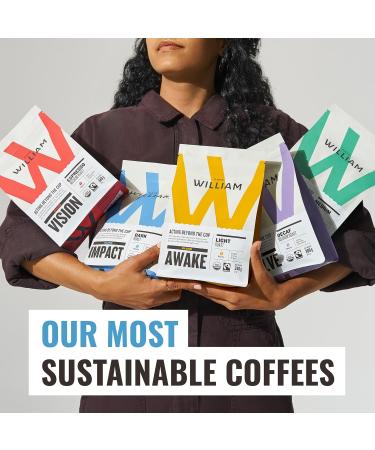 Organic Whole Bean Coffee | Specialty Grade Certified Fair Trade Drip V60 Pour Over Filter | Caf William Sustainably Roasted in Canada - Impact 340.00 g (Pack of 3) Impact 340 g (Pack of 3) - Buy Online on GoSupps.com