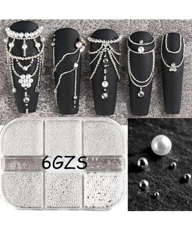 6 3D for Acrylic Nails Steel Beads Mixed DIY Decorations Art - Buy Online on GoSupps.com
