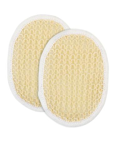 Soft Weave Facial and Body Pad Gentle Face Exfoliator Loofah Sisal Cleanser Sponge (2 Pack)