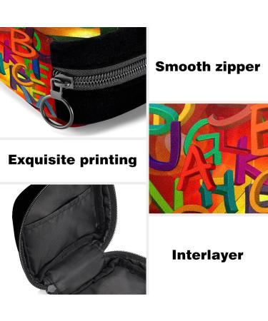 GIAPB Period Bag - Colorful Abstract Letters Storage Pouch (Color2644) - Buy Online on GoSupps.com