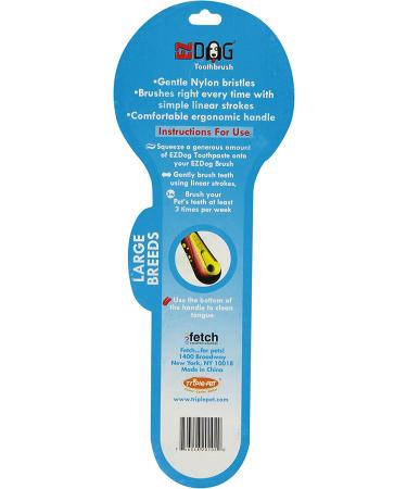 EZ Dog Toothbrush for Fresh Breath & Dental Care | Finger Toothbrush for Dogs | Teeth Cleaning & Oral Care | Puppy Toothpaste & Pet Toothbrush | 3-Sided Design for Large Dogs - 1 Pack - Buy Online on GoSupps.com