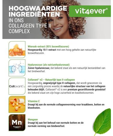 VitamineVersand 24 Collagen type II complex with Collavant n2 native collagen frankincense extract hyaluronic acid vitamin C manganese for bones cartilage and joints - Buy Online on GoSupps.com