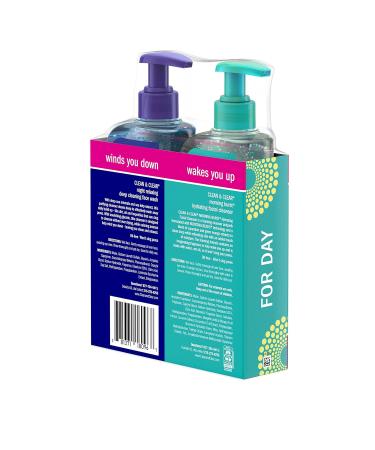 Clean & Clear Day & Night Face Cleanser Set - Morning Burst Hydrating & Night Relaxing Deep Cleansing - Oil-Free, Non-Comedogenic - 2 x 8 fl. oz - Buy Online on GoSupps.com