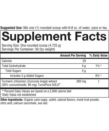 Youtheory Turmeric Powder Tropical 5 oz - Premium Organic Spice for Health & Wellness - Buy Online on GoSupps.com