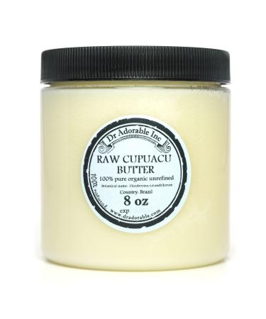 Dr Adorable - 8 oz - Cupuacu Butter - Exotic Unrefined Pure Natural Organic Cold Pressed