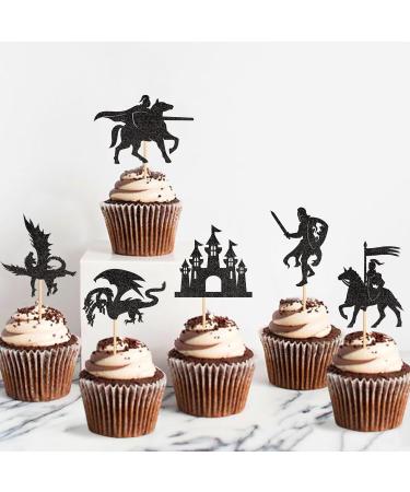 24 Pieces Dragon Theme Cupcake Toppers - Mythical Cake Decorations for Weddings Birthdays & Parties - Buy Online on GoSupps.com
