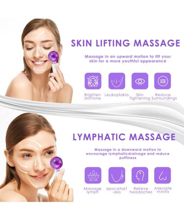 Ice Globes for Facial Cooling Globes Set for Eye & Neck Cold Glass Ice Roller Ball Cryo Sticks Face Globes Tighten Skin Reduce Puffiness and Dark Circles Enhance Circulation Purple - Buy Online on GoSupps.com