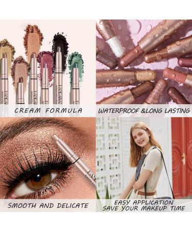  Beliky Girl 3-piece eyeshadow stick set 2-in-1 eye makeup: smooth cream shimmer eyeshadow pencil waterproof eyeshadow pencil light liner silky eyeshadow highlighter - Buy Online on GoSupps.com