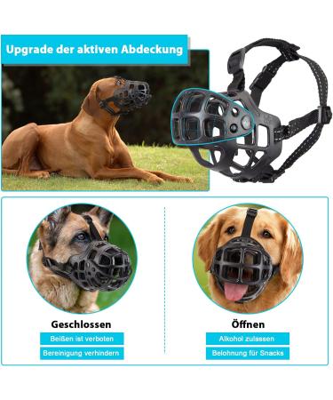 Ownpets Dog Muzzle for Medium & Large Dogs - Silicone Black Size L | Comfortable & Secure Fit - Buy Online on GoSupps.com