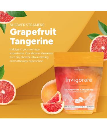 Hope Health Aromatherapy Invigorate Shower Steamers (12 Count) - Grapefruit Tangerine Essential Oils - Mess-Free Therapeutic Shower Tablets for Mood Boost & Relaxation - Buy Online on GoSupps.com