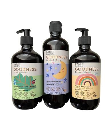 Baylis & Harding Strawberry Swirl Natural Body Wash - 16.9 oz (Pack of 3) for Kids and All Ages - Buy Online on GoSupps.com