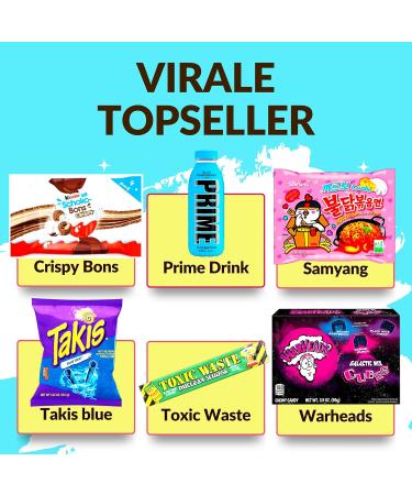 Viral Sweets Box - Prime Drink Buldak Ramen Takis Blue & More | American & Global Treats Delivered Worldwide - Buy Online on GoSupps.com