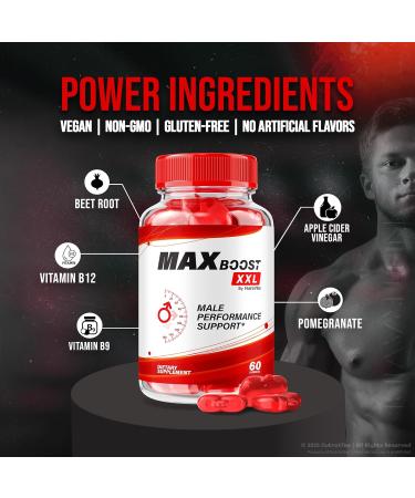 NutraVibe (2 Pack) Max Boost XXL Gummies - Max Boost Plus Gluco Control MaxBost XL Potent Blend to Help Support Stamina Energy & Performance | Delicious Easy-to-Chew Daily Formula (120 Gummies) - Buy Online on GoSupps.com
