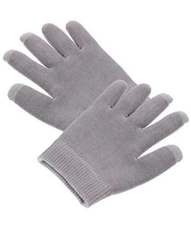 1 Pair Gel Pink Gloves Moisturizing Gloves for Hand Overnight Spa Gloves Hand Lotion Gloves Moisturizing Gloves for Women Gloves for Dry Hand Cotton Casual Socks Ordinary 21x14cm Gray
