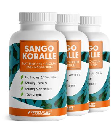Sango Sea Corals 540 capsules high-dose with 660mg calcium + 330mg magnesium per day natural calcium and magnesium complex without undesirable additives stock for 180 days 100% vegan 3x 180 capsules