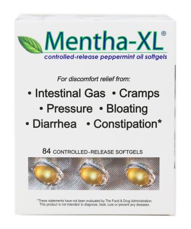 Mentha-XL 84cnt Softgels for IBS - - #1 Gastroenterologist Recommended Brand for IBS