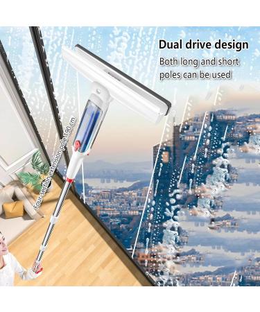 RRRYYYZZ 75'' Spray Window Squeegee for Home with 4-Section Extension Pole 4 in 1 Window Washer Squeegee Kit Squeegee for Window Cleaning with Sewage Collector and 5 Pads - Buy Online on GoSupps.com