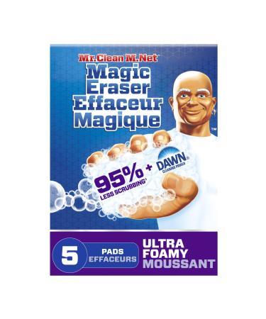 Mr. Clean Magic Eraser Ultra Foamy Multi Purpose Cleaner Foaming Magic Eraser Sponge Multi Surface Cleaner 5 Count