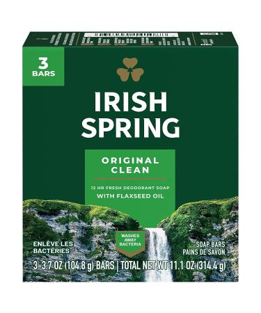 Irish Spring Original Deodorant Soap 3 Bars 2 Pack (6 Total) - Buy Online on GoSupps.com