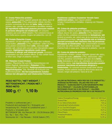 Eatalian by AMZ Better Pistachio Cream - Italian Spread & Protein 500g | Perfect for Bread & Cake Filling - Buy Online on GoSupps.com