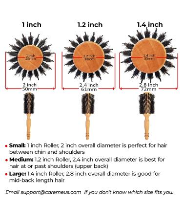 Large Round Boar Bristle Hair Brush for Blow Drying & Styling - 1.2 Inch Barrel - Buy Online on GoSupps.com