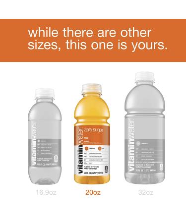 Vitaminwater Zero Rise Orange Flavored Electrolyte Enhanced Water, 20 Fl Oz (Pack of 12) - With Vitamin B5, B6, B12 - Buy Online on GoSupps.com