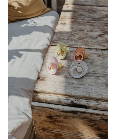 BIBS Colour Anatomical Glow Schnuller 2-Pack | BPA-Free Natural Rubber Latex Soothers | Lights Up in the Dark | Size 1 (0-6 Months) - Sage Glow & Cloud Glow - Made in Denmark - Buy Online on GoSupps.com