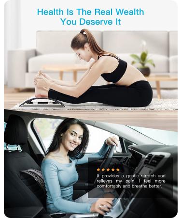 2022 Upgraded Adjustable Back Stretcher for Pain Relief with Magnetic Massage Points - Chiropractor Designed Spine Board for Sciatica, Scoliosis, Herniated Discs - Buy Online on GoSupps.com