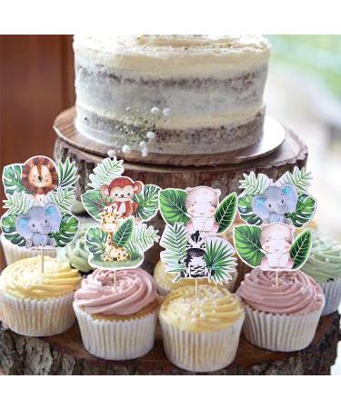 36-Piece Woodland Animal Cupcake Topper Set - Jungle Safari & Baby Shower Decorations - Buy Online on GoSupps.com