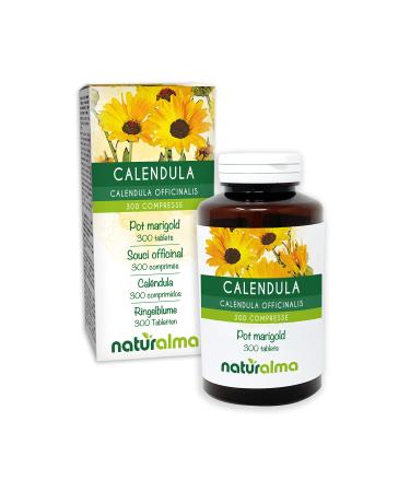 Marigold (Calendula officinalis) flower heads Naturalma - 150 g - 300 tablets - dietary supplement - natural and vegan