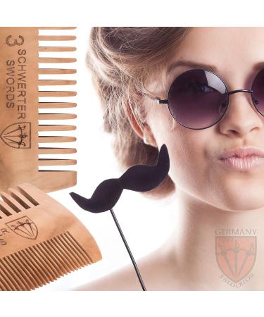 Three Swords Barba Beard Care Comb - Quality Peach Wood Grooming for All Beard Types - Buy Online on GoSupps.com