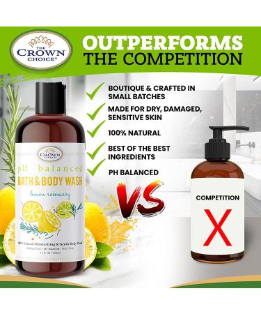 Sensitive Skin Body Wash for Women & Men - 2PACK pH5.5 | Moisturizing Sulfate-Free Shower Gel with Lemon Zest | Chemical-Free Cleanser - Buy Online on GoSupps.com