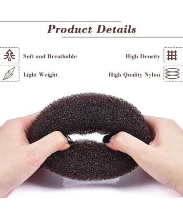 INBOLM 6 Pcs Hair Donuts for Buns Donut Bun Maker Set Hair Doughnuts Bun Makers for Hair Paddingwith 20 Pcs U-Shaped Hair Pins and 5 Pcs Elastic Bands for Girls Kids and Women (Brown) - Buy Online on GoSupps.com