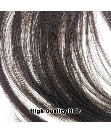 Clip in Fringe Clip in Bangs for Women Hair Extensions with Temples Hairpieces Fashion Wispy Bangs Fringe Air Bangs Clip for Daily Wear Y7LHJFP (dark brown) - Buy Online on GoSupps.com