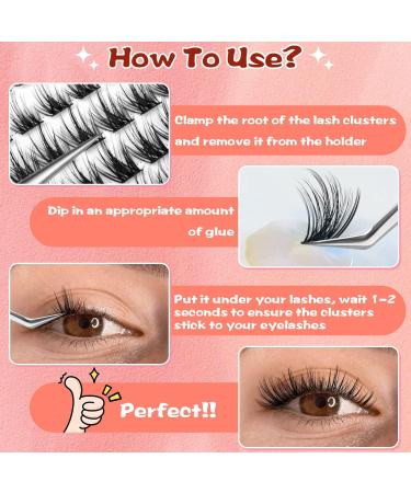 Ruairie 97pc DIY Eyelash Extension Kit - Lash Clusters, Bond, Seal - Black - 96 Pcs Individual Lashes - Professional Results - Buy Online on GoSupps.com