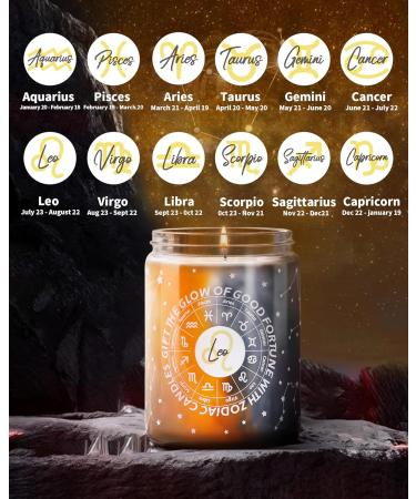 IZIDDO Zodiac Scented Candles for Women - Lucky Birthday Gifts | 12 Constellation Aromatherapy Candles - Blackcurrant & Vanilla 9.5oz Jar - Perfect for Friends & Gifts - Buy Online on GoSupps.com