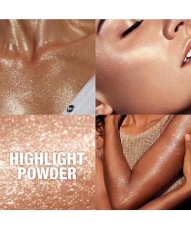 Glitter Body Highlighter Powder - Silvery Face & Body Shimmer for Glow Makeup with Sponge Head - Buy Online on GoSupps.com