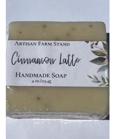 Cinnamon Latte Handmade Soap - 4 oz | Natural Exfoliating Bar for Glowing Skin - Ideal for Gifts & Self-Care - Buy Online on GoSupps.com