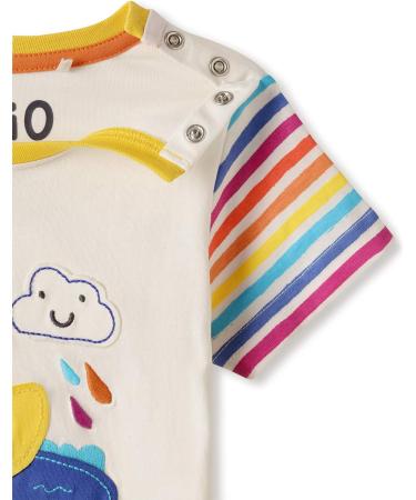 KIDio Organic Cotton Baby T-Shirt Applique | Boy Girl Summer Tee (0-4 Years) - 12-18 Months White - Buy Online on GoSupps.com