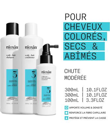 NIOXIN System 3 - for Colored Dry and Damaged Hair Moderate Hair Loss - Kit/Shampoo/Conditioner/Scalp Care - Buy Online on GoSupps.com