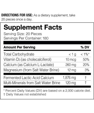 Umeken Mineral L-Cal Supplement 6 Month Supply | Enriched with Magnesium, Vitamin D3, and Minerals | 360g Tablets | Pack of 1, 12.9 Ounce - Buy Online on GoSupps.com